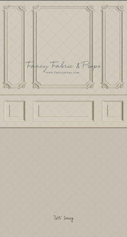 Classic Cream Wainscoting Wall - With Sweep Option