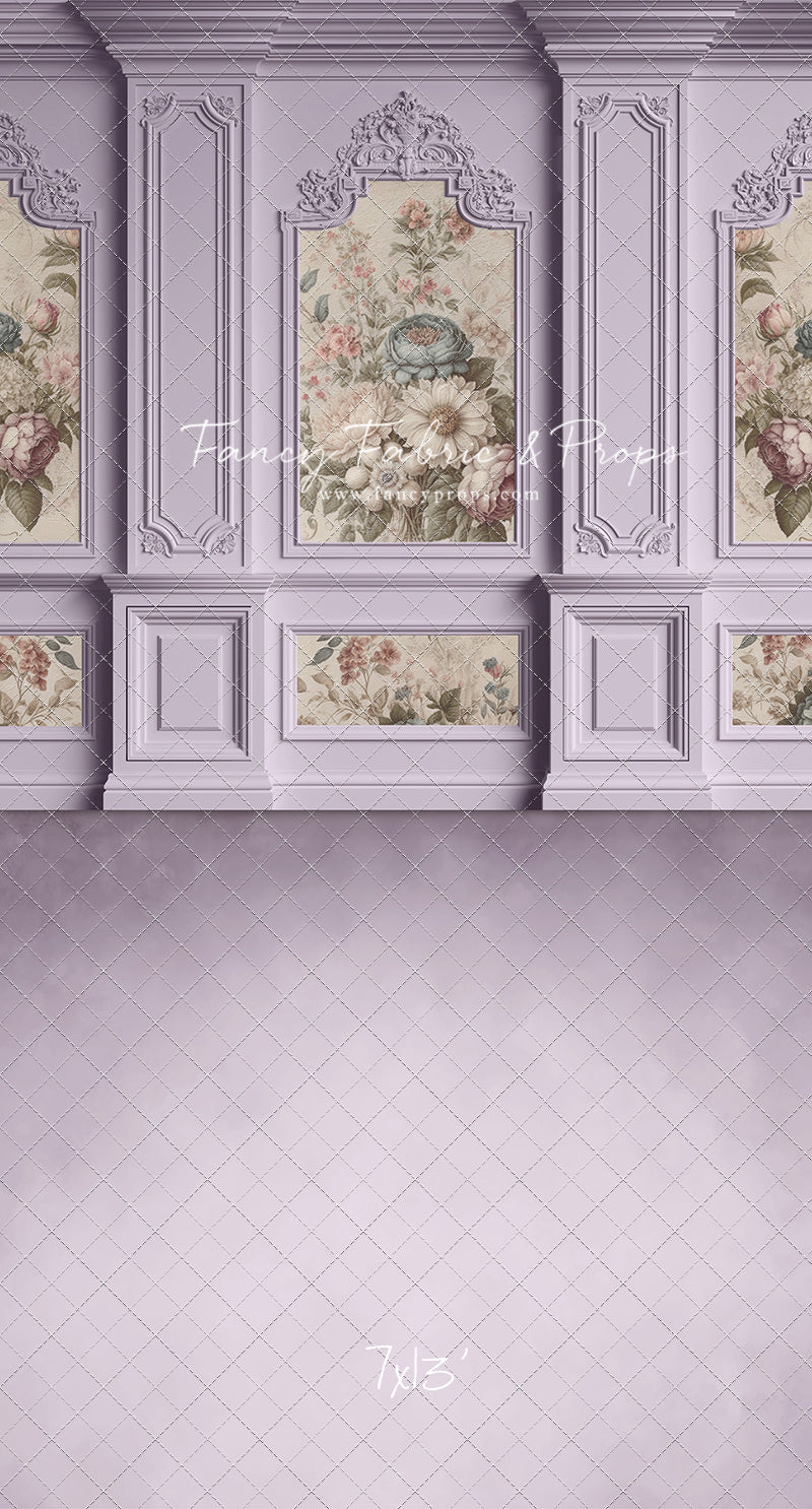 Lavender Floral Victorian Wall - With Sweep Option