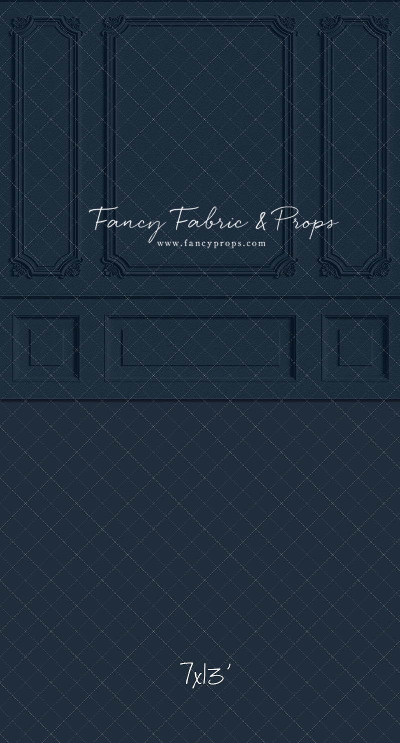 Classic Navy Wainscoting Wall - With Sweep Option