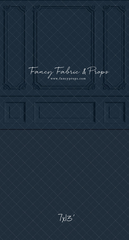 Classic Navy Wainscoting Wall - With Sweep Option