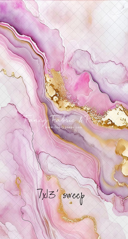 Rose Gold Marble Swirl - With Sweep Option