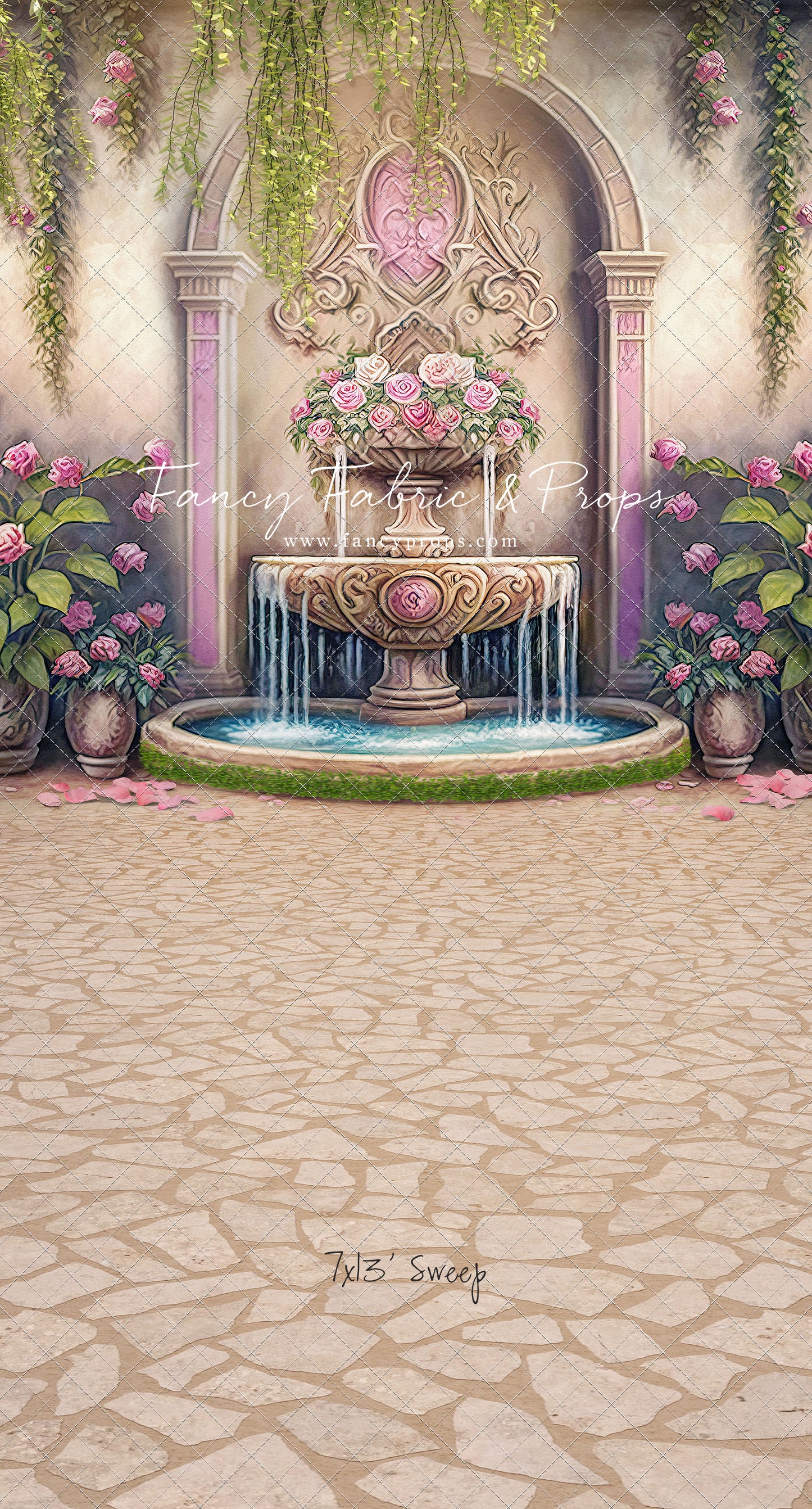 Pink Wishes Fountain - With Sweep Option