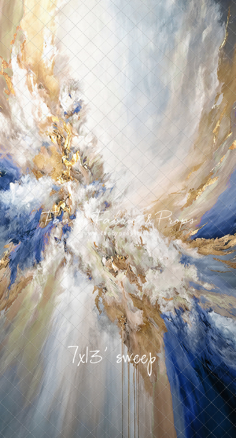 Navy Marble - With Sweep Option