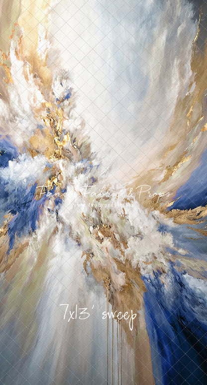 Navy Marble - With Sweep Option