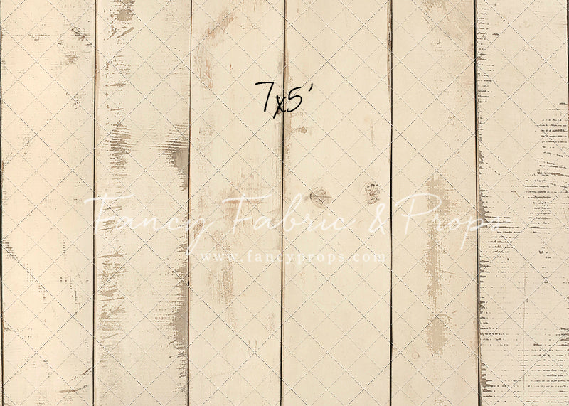 Amanda Cream Barn Wood Planks Mat Floor