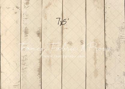 Amanda Cream Barn Wood Planks Mat Floor