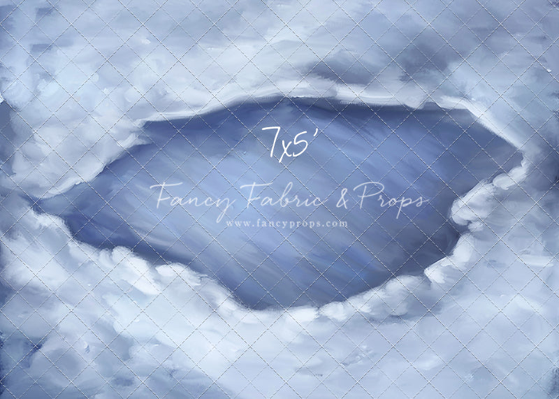 Midnight Snowy Pond Mat Floor