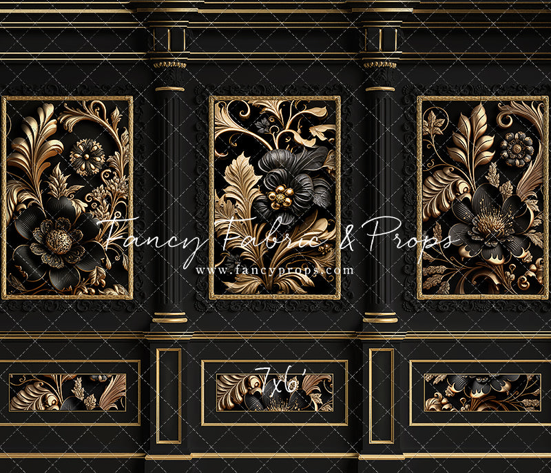 Black & Gold Elegance Wall - With Sweep Option