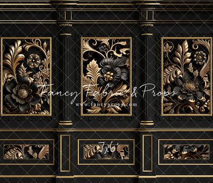 Black & Gold Elegance Wall - With Sweep Option