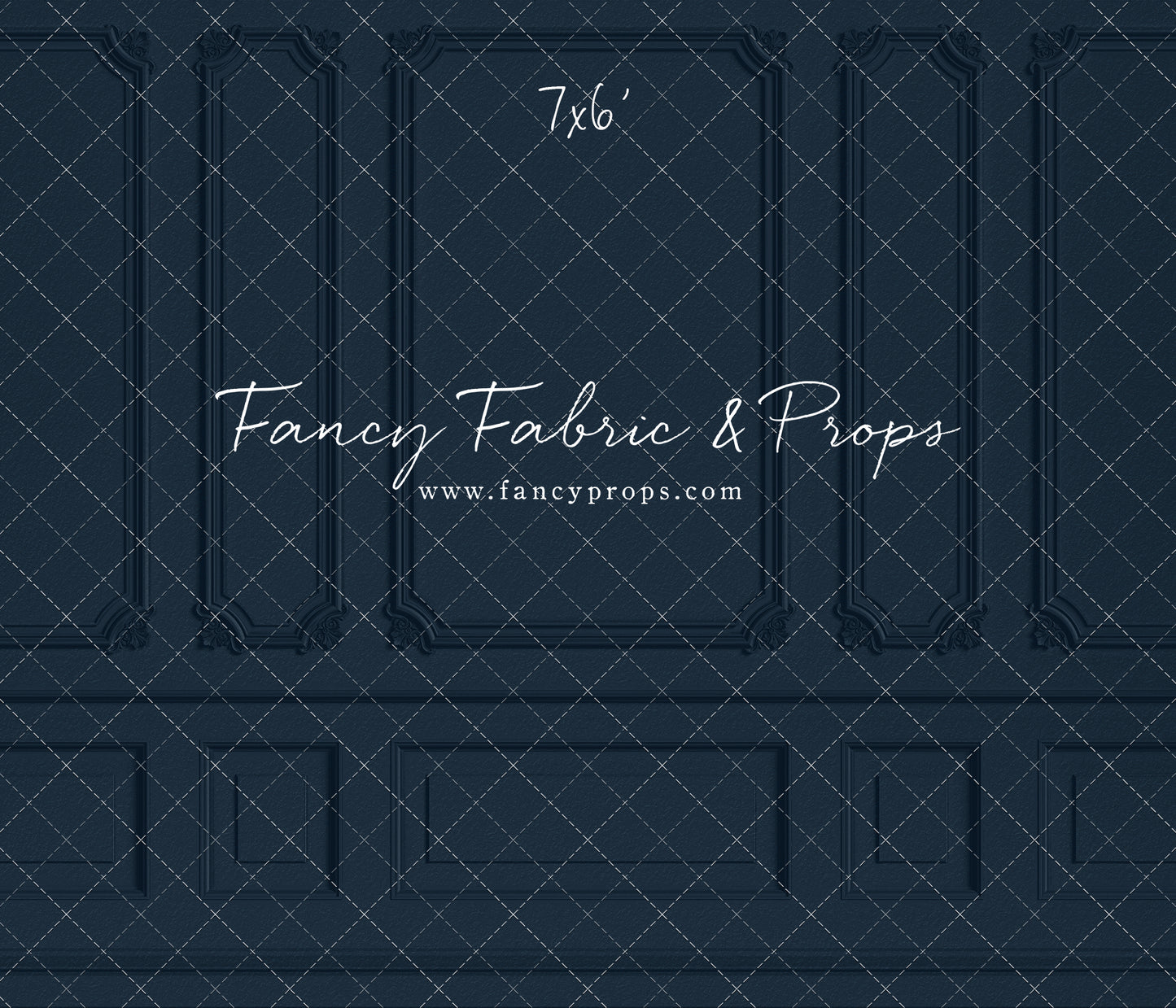 Classic Navy Wainscoting Wall - With Sweep Option