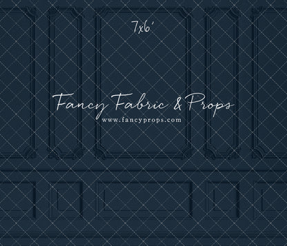 Classic Navy Wainscoting Wall - With Sweep Option