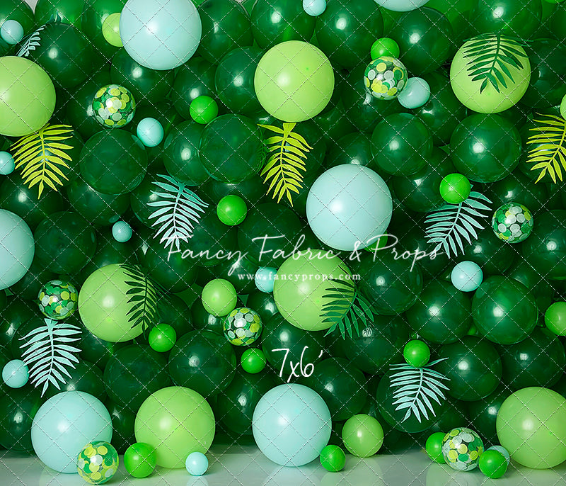 Cool Blue Tropical Balloon Wall