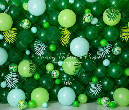 Cool Blue Tropical Balloon Wall