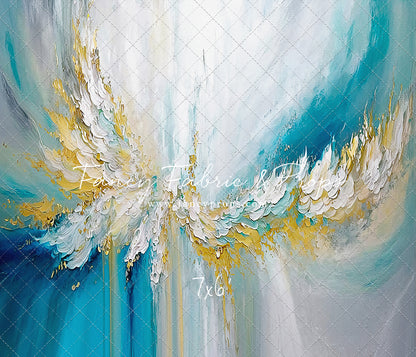 Golden Aquamarine Paint Melt - With Sweep Option