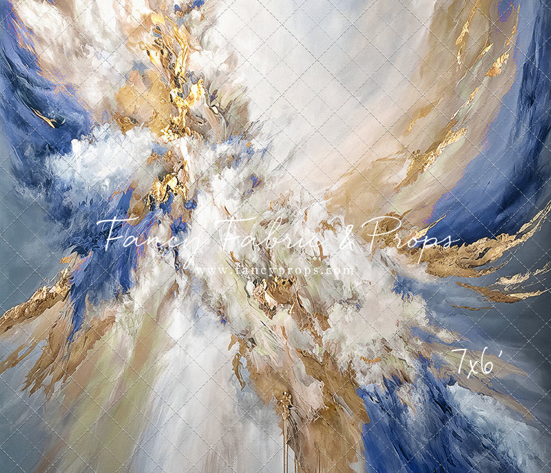 Navy Marble - With Sweep Option