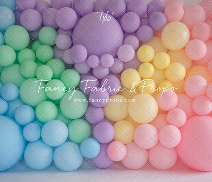 Pastel Rainbow Balloon Wall
