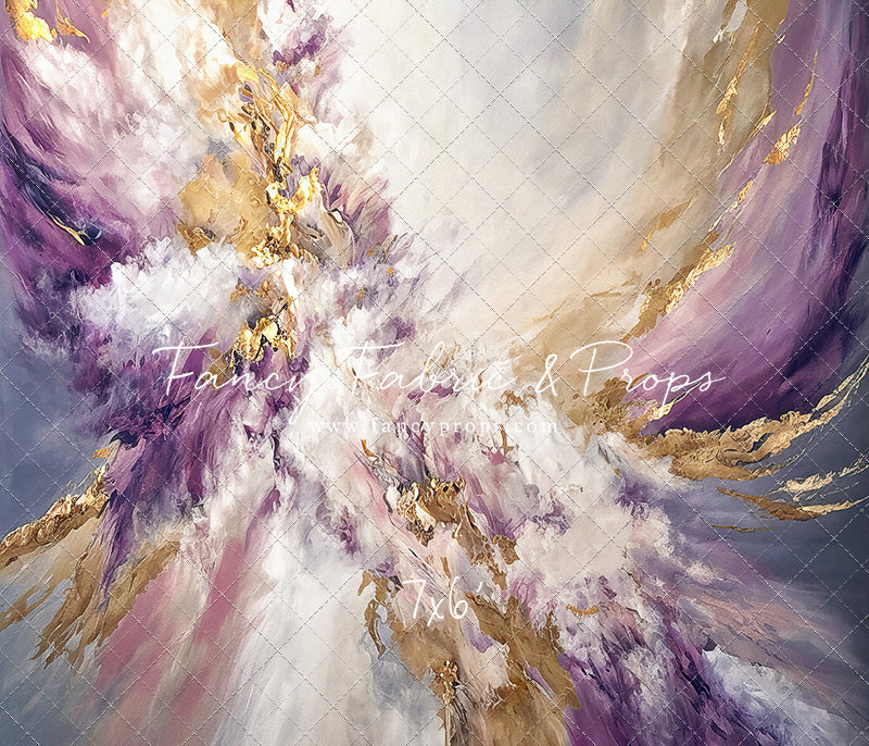 Purple & Golden Marble Swirl - With Sweep Option