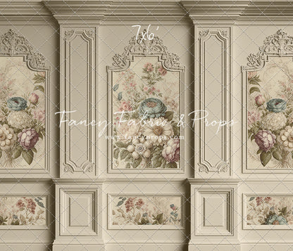 Ivory Floral Victorian Wall - With Sweep Option