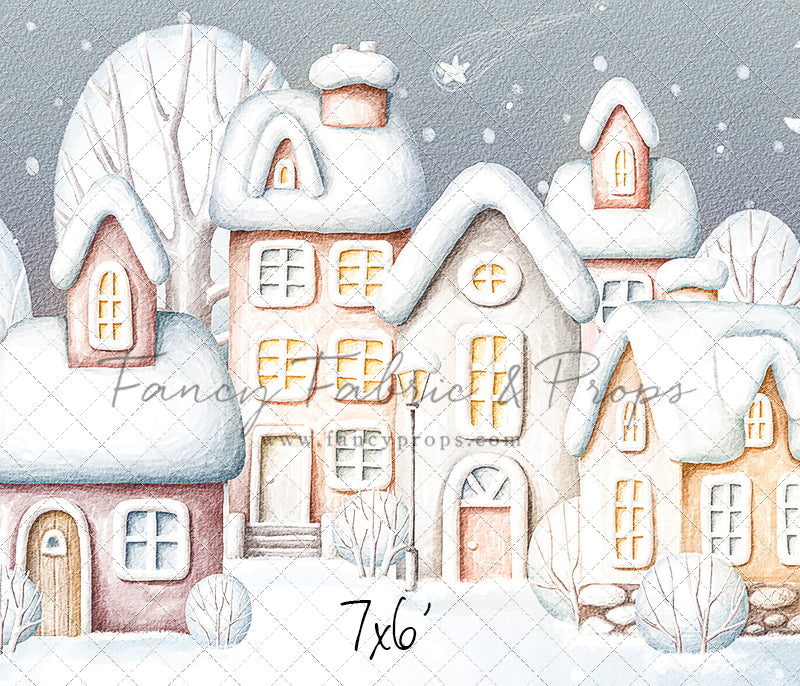 Evening Snowy Village