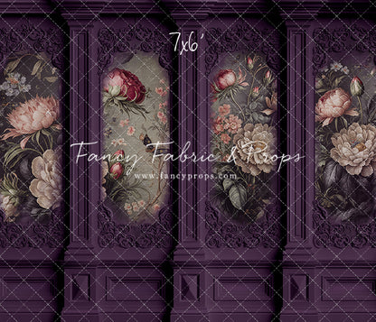 Plum Floral Victorian Wall - With Sweep Option