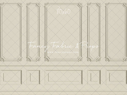 Classic Cream Wainscoting Wall - With Sweep Option