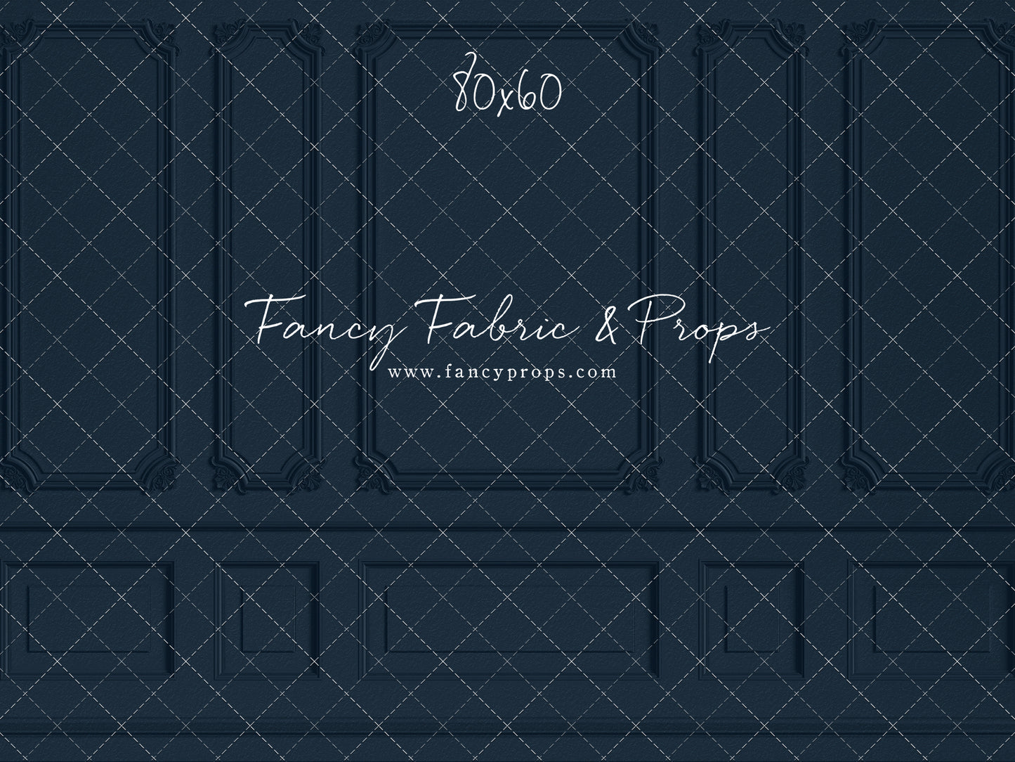 Classic Navy Wainscoting Wall - With Sweep Option