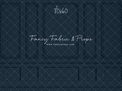 Classic Navy Wainscoting Wall - With Sweep Option