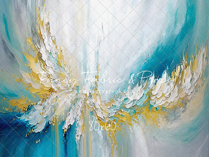 Golden Aquamarine Paint Melt - With Sweep Option