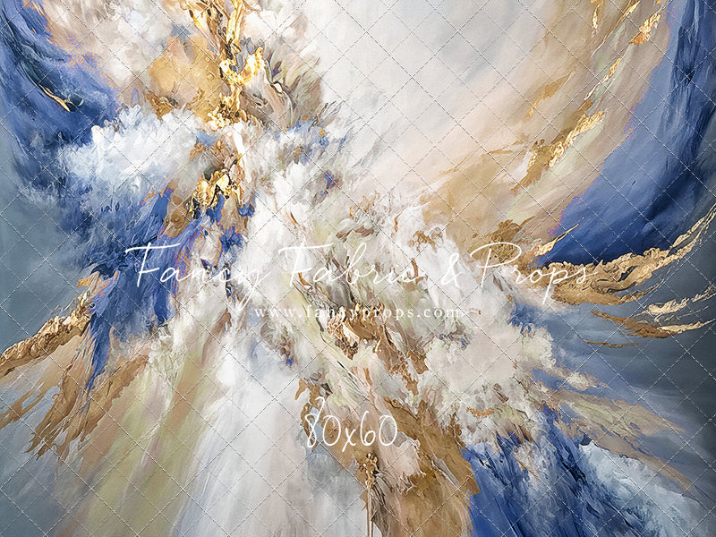 Navy Marble - With Sweep Option