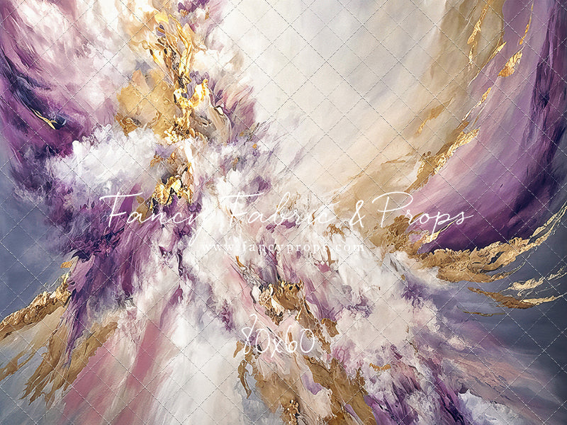 Purple & Golden Marble Swirl - With Sweep Option