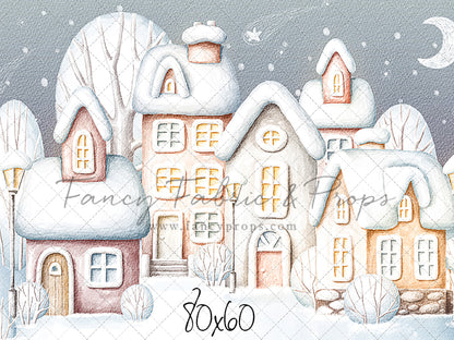 Evening Snowy Village