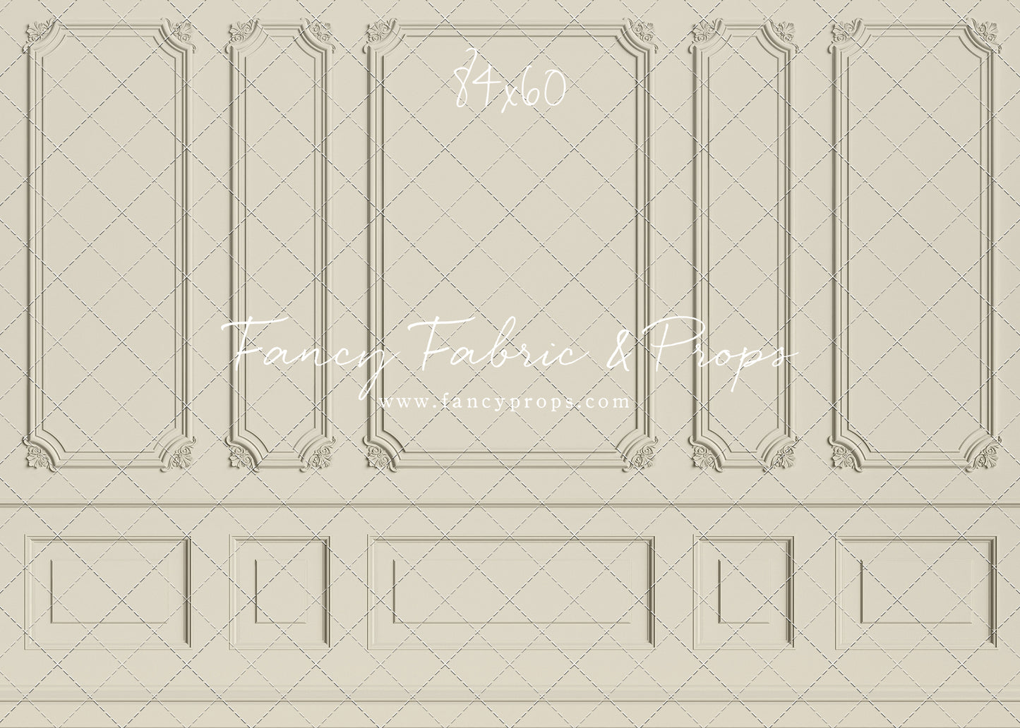 Classic Cream Wainscoting Wall - With Sweep Option