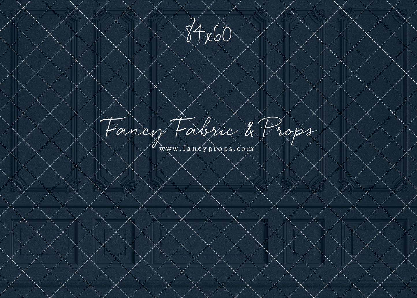 Classic Navy Wainscoting Wall - With Sweep Option