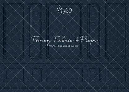 Classic Navy Wainscoting Wall - With Sweep Option