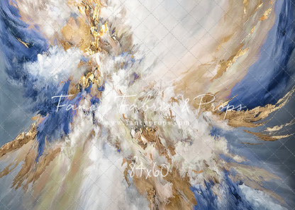 Navy Marble - With Sweep Option