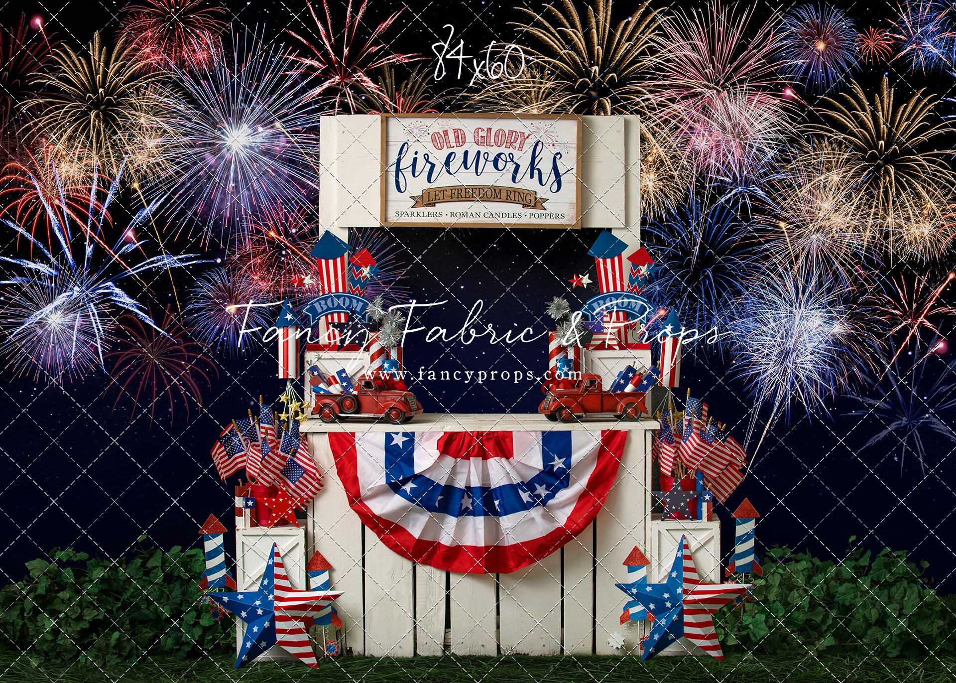 Firecracker Stand Old Glory Fireworks Stand – Fancy Fabric & Props