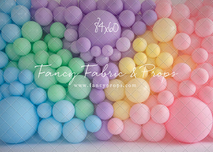 Pastel Rainbow Balloon Wall