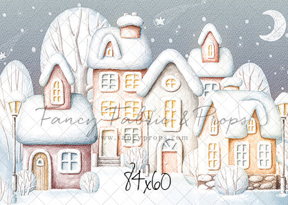 Evening Snowy Village