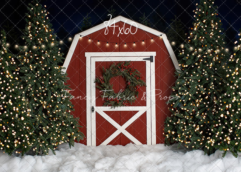 Snowy Christmas At The Barn 2pc Mini Room