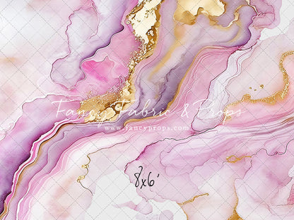 Rose Gold Marble Swirl - With Sweep Option