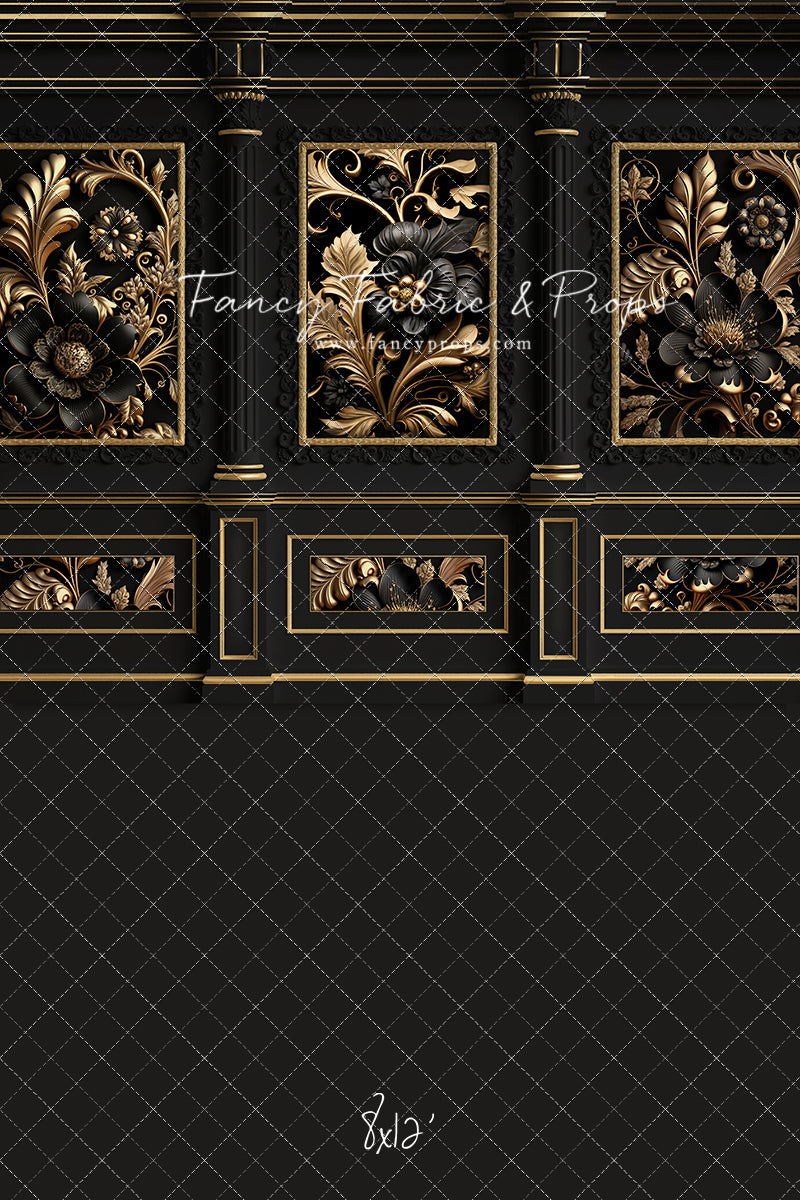 Black & Gold Elegance Wall - With Sweep Option