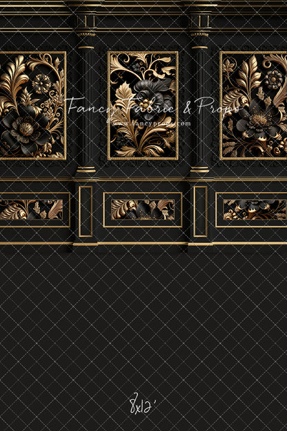 Black & Gold Elegance Wall - With Sweep Option