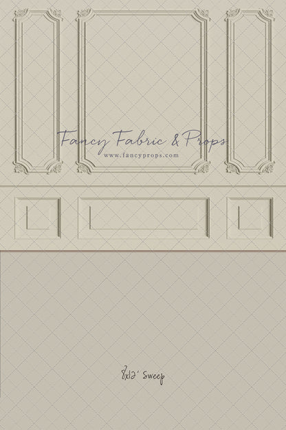 Classic Cream Wainscoting Wall - With Sweep Option