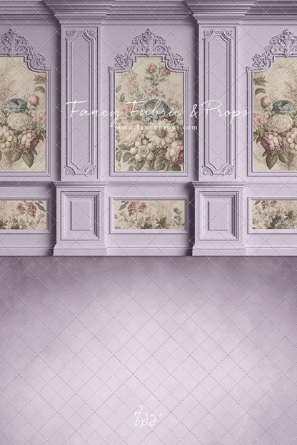 Lavender Floral Victorian Wall - With Sweep Option