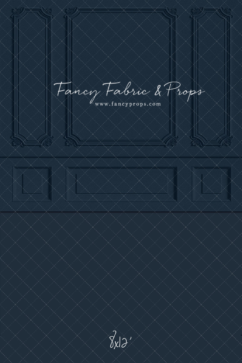 Classic Navy Wainscoting Wall - With Sweep Option