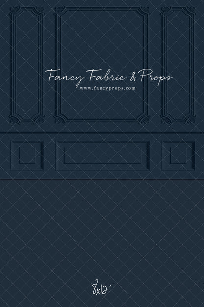 Classic Navy Wainscoting Wall - With Sweep Option
