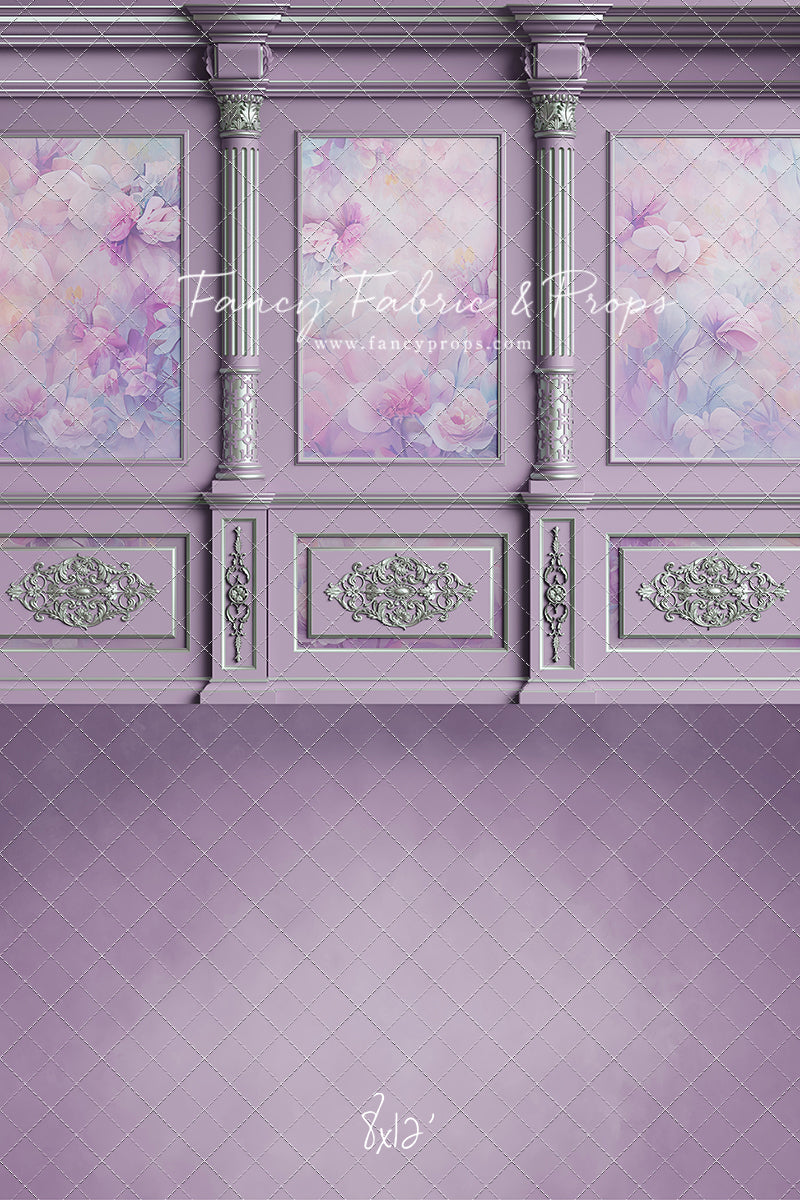 Violet Floral Victorian Wall - With Sweep Option