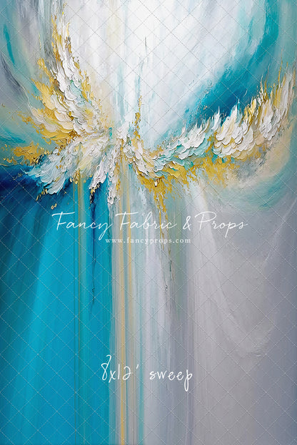 Golden Aquamarine Paint Melt - With Sweep Option