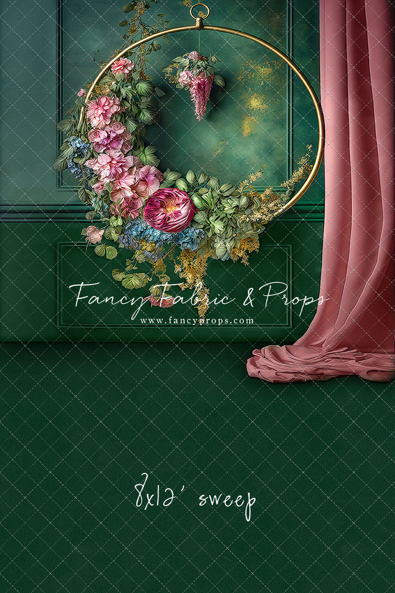 Rose & Evergreen Elegant Hoop - Sweep Sizes Only
