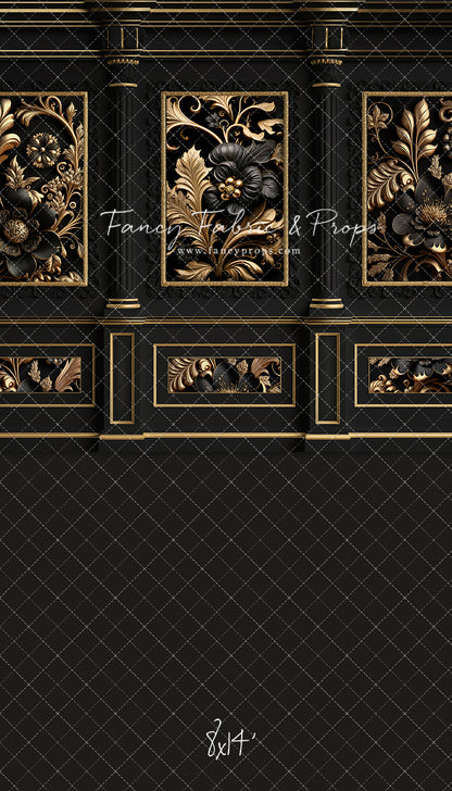 Black & Gold Elegance Wall - With Sweep Option